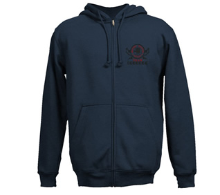 Stunt Team Blue Sweatshirt Zip Front